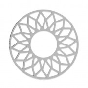 Distanziatore in metallo da decorare 23mm rodiato x1|raw }}