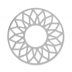 Distanziatore in metallo da decorare 23mm rodiato x1