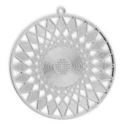 Distanziatore in metallo da decorare 37mm rodiato x1