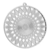 Distanziatore in metallo da decorare 37mm rodiato x1