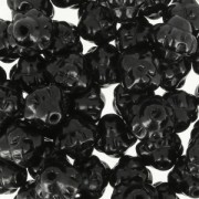 Perle in vetro (Rep. Ceca) Fizgig - Fiori Vintage 6 mm Jet x30|raw }}
