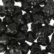 Perle in vetro (Rep. Ceca) Fizgig - Fiori Vintage 6 mm Jet x30