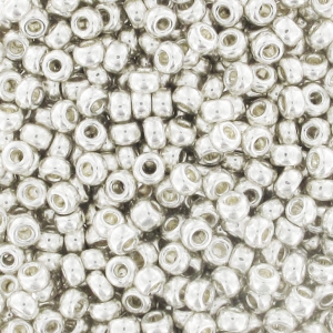 Rocaille Miyuki 11/0 1051 - Galvanized Silver pacchetto da100g