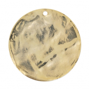 Zecchino sgualcito mm. 40 dorato con oro fino x1