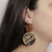 Zecchino sgualcito mm. 40 dorato con oro fino x1