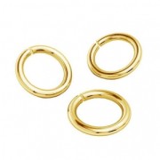 Anelli apribili mm.5.2x0.8  Argento 925 dorato con oro fino x25|raw }}