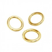 Anelli apribili mm.3.75x0.8 Argento 925 dorato con oro fino x25|raw }}