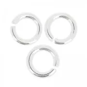 Anellini aperti - Fabbricazione europea - mm.  6x1 in Argento 925 x10