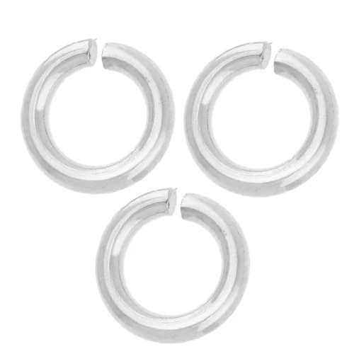 Anelli aperti 5x1 mm - Produzione europea - Argento 925 x10
