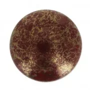 Cabochon di vetro di Puca® 18 mm Red Corail Luster Bronze x 1