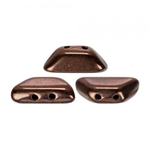 Perle in vetro Tinos® par Puca® 4x10 mm Dark Bronze x10g