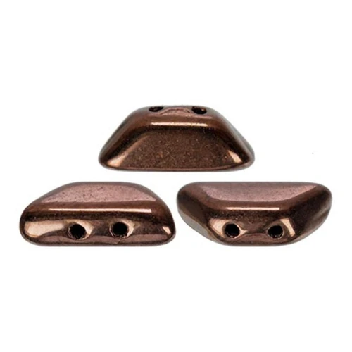 Perle in vetro Tinos® par Puca® 4x10 mm Dark Bronze x10g