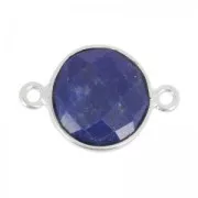 Distanziatori 2 anelli  12 mm castone Argento 925 / Lapis lazuli x1