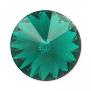 Cabochon PureCrystal 1122 Rivoli mm. 12 Emerald Foiled  x1