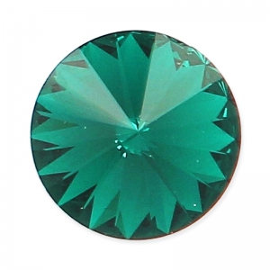 Cabochon PureCrystal 1122 Rivoli mm. 12 Emerald Foiled x1