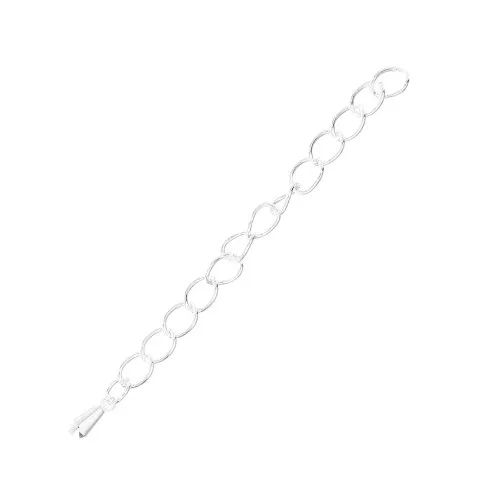 Catena di estensione mm. 50 a 60 Placcatura argento fino