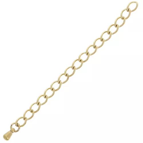 Catena di prolunga Rombo, 70 mm, acciaio inossidabile 304L, Dorato x1