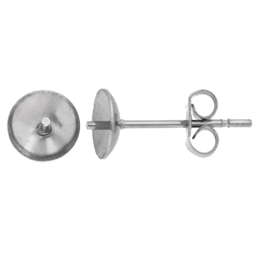 Orecchini semiperforati da 6 mm - acciaio inossidabile 304L x10