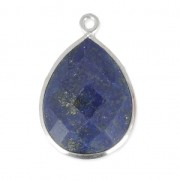Pendente  goccia 13x17mm castone Argento 925 / Lapis x1