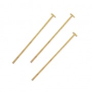 Chiodino testa piatta mm. 30 x 0,8 morbido Dorato con oro fino x10|raw }}