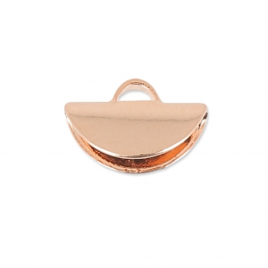 Pinza a mezzaluna punta 9x5,5 mm - Oro rosa x1