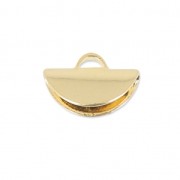 Pinza a mezzaluna punta 9x5,5 mm - Placcata oro x1