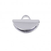 Pinze a mezzaluna punta 9x5,5 mm - Argento anticato x1