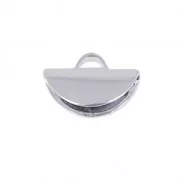 Pinze a mezzaluna punta 9x5,5 mm - Argento anticato x1