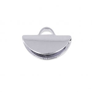 Pinze a mezzaluna punta 9x5,5 mm - Argento anticato x1