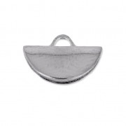 Terminale pinza mezzaluna 10.5 x 6.5 mm argentato antico x1