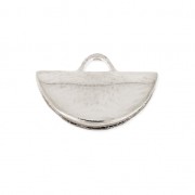 Terminale pinza mezzaluna 10.5 x 6.5 mm Placcatura argento finox1|raw }}