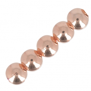 Perla rotonda da 2 mm - Produzione europea - Dorata rosa x20