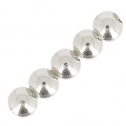 Palline in ottone 10mm Placcatura argento fino x5