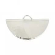 Terminale pinza mezzaluna 19.5x11.5 mm Placcatura argento finox1