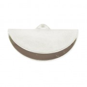 Terminale pinza mezzaluna 19.5x11.5 mm Placcatura argento finox1