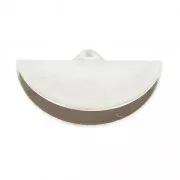 Terminale pinza mezzaluna 19.5x11.5 mm Placcatura argento finox1