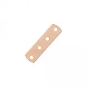 Distanziatore 4  fori mm. 17 x 4.4 dorato rosa x1