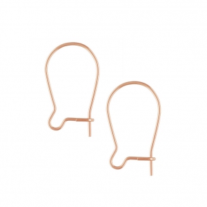 Ganci per orecchini filo 14 mm in Rose Gold filled x4