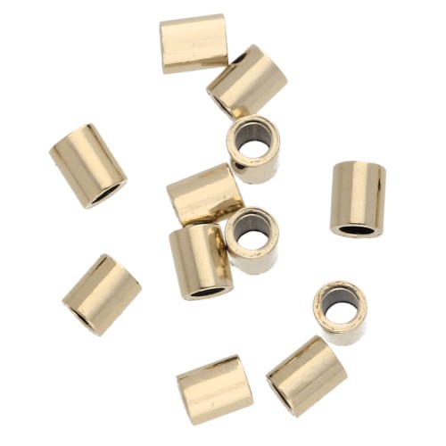 Tubi da schiacciare 1,6x2 mm in Gold filled (laminato) x20