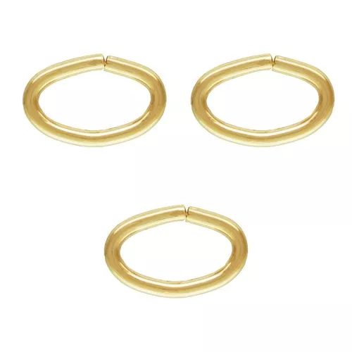 Anellini aperti ovali mm.5.3x3.5x0.6 in Gold filled x10