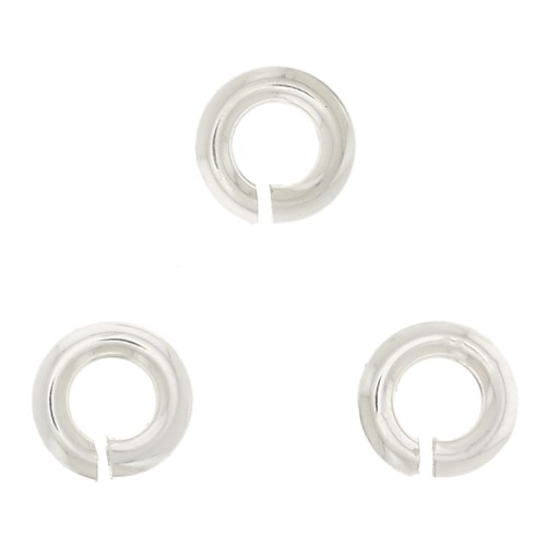 Anellini aperti mm. 3x0.8 in Argento 925 x50
