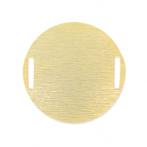 Distanziatore rotondo incurvato e testurato 29 mm Dorato con oro finox1