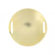 Distanziatore rotondo incurvato e testurato 29 mm Dorato con oro finox1