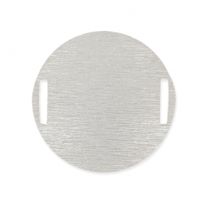 Distanziatore rotondo incurvato e testurato 29 mm Placcatura argento fino x1