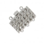 Chiusura 3 file lavorata mm. 20x16 rodio x1|raw }}