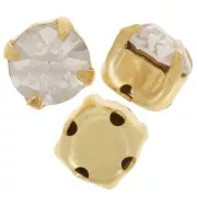 Chatons montés mm. 4 dorato Crystal  x10