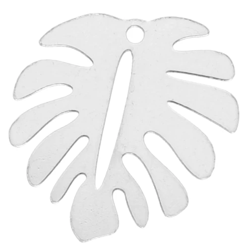 Ciondolo a forma di foglia di filodendro 17x15 mm - Argento 925 x1
