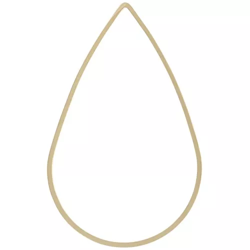 Anello di montaggio e tessitura goccia e 38x25mm in ottone grezzo