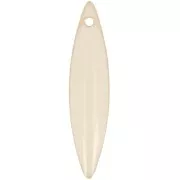 Navette in metallo con resina epossidica 25x5.5 mm Crema x 10