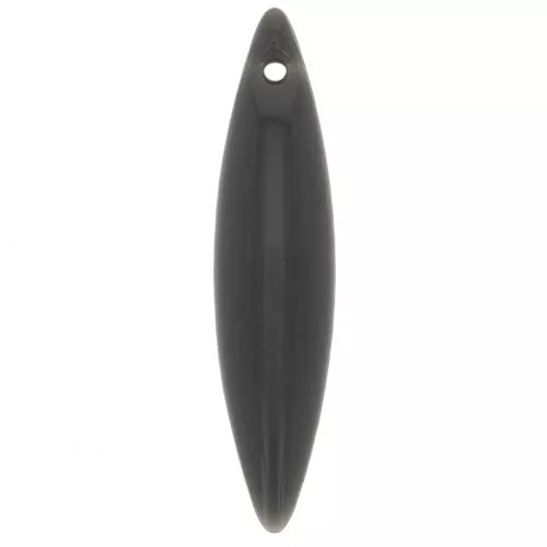 Navette in metallo e resina epossidica 25x5.5 mm Grigio carbone x 10